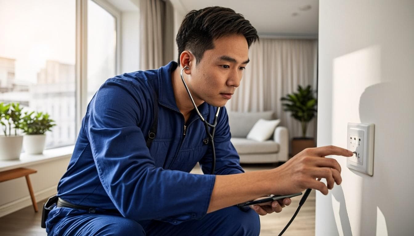 Leak detection specialist with listening equipment ready to take your call in Reno, NV