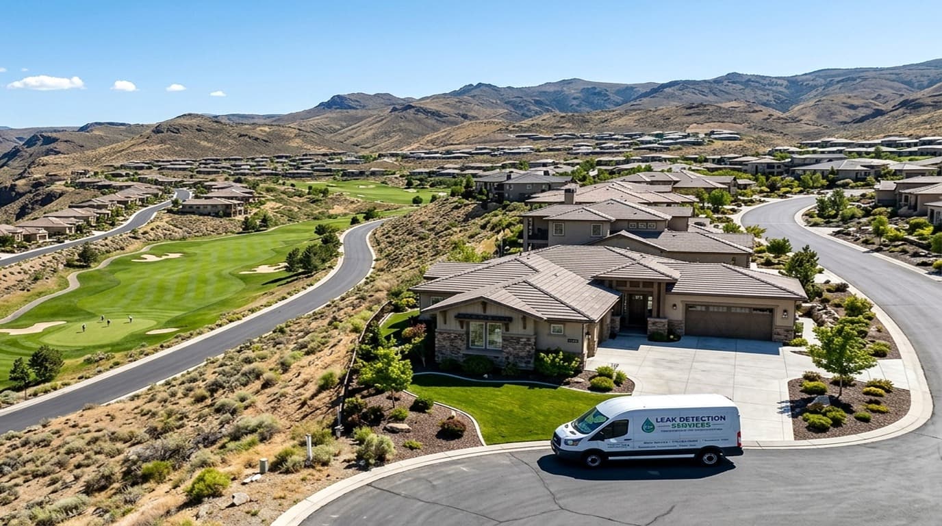 Water line and well pipe leak detection survey in Lemmon Valley, NV
