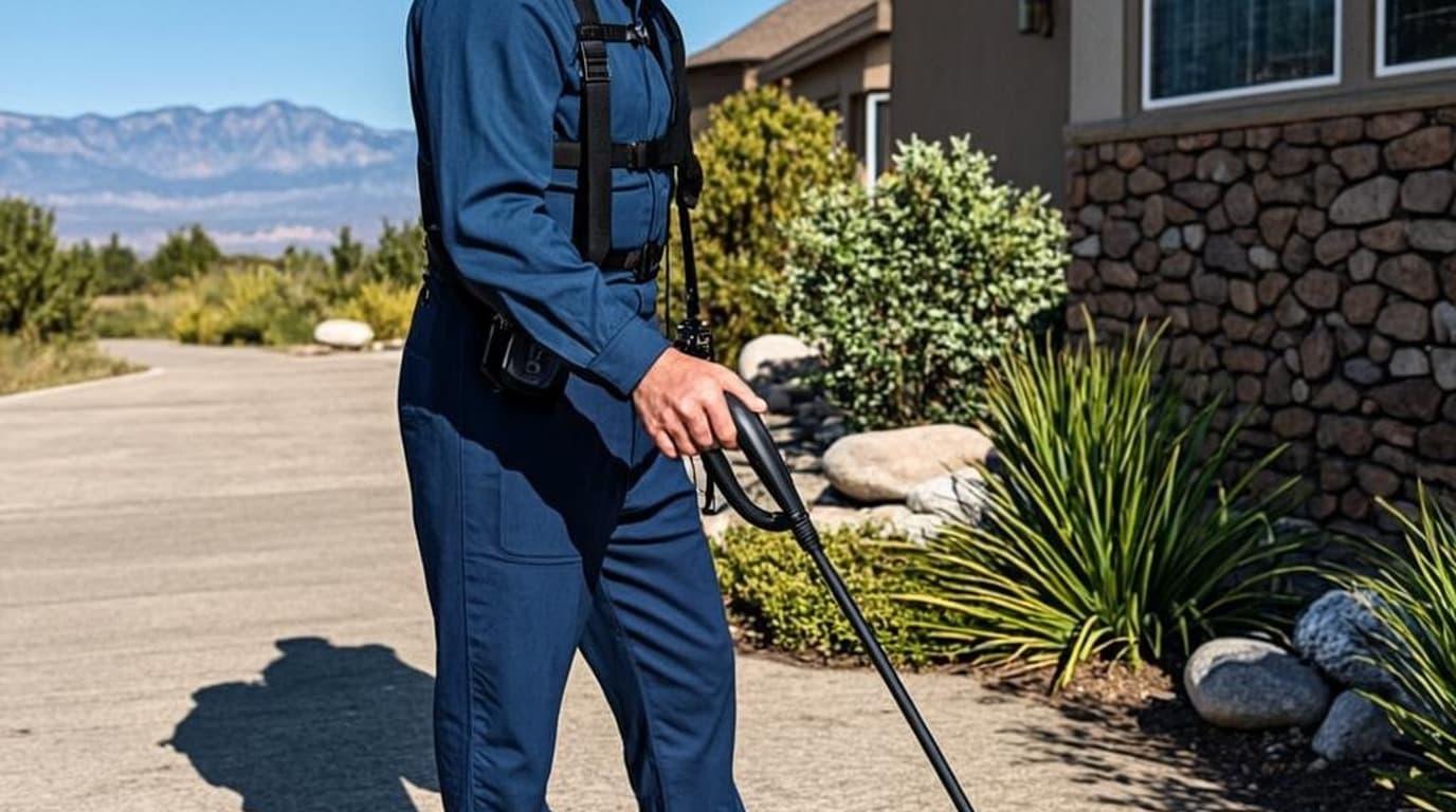 Outdoor underground water leak detection survey in Spanish Springs, NV foothills